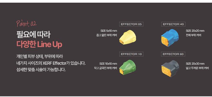 세르프 팁 네 가지 크기 — 5×10mm·10×10mm·20×20mm·20×30mm